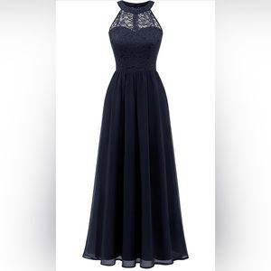 NWOT Women's Sleeveless Halter Floral Lace Formal Dress Cocktail Party Dress